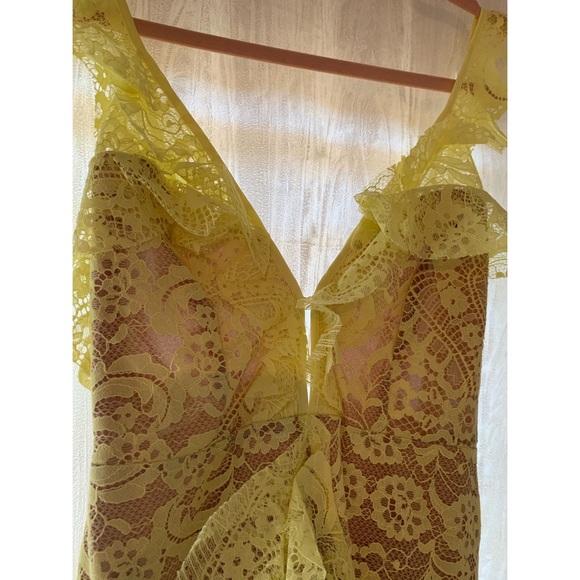 FOR LOVE & LEMONS | Yellow Tati Lace Ruffle Dress - Picture 11 of 15